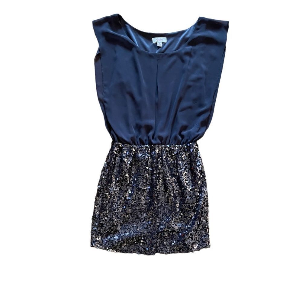 Candies Sleeveless Sequined Party Dress - Medium 